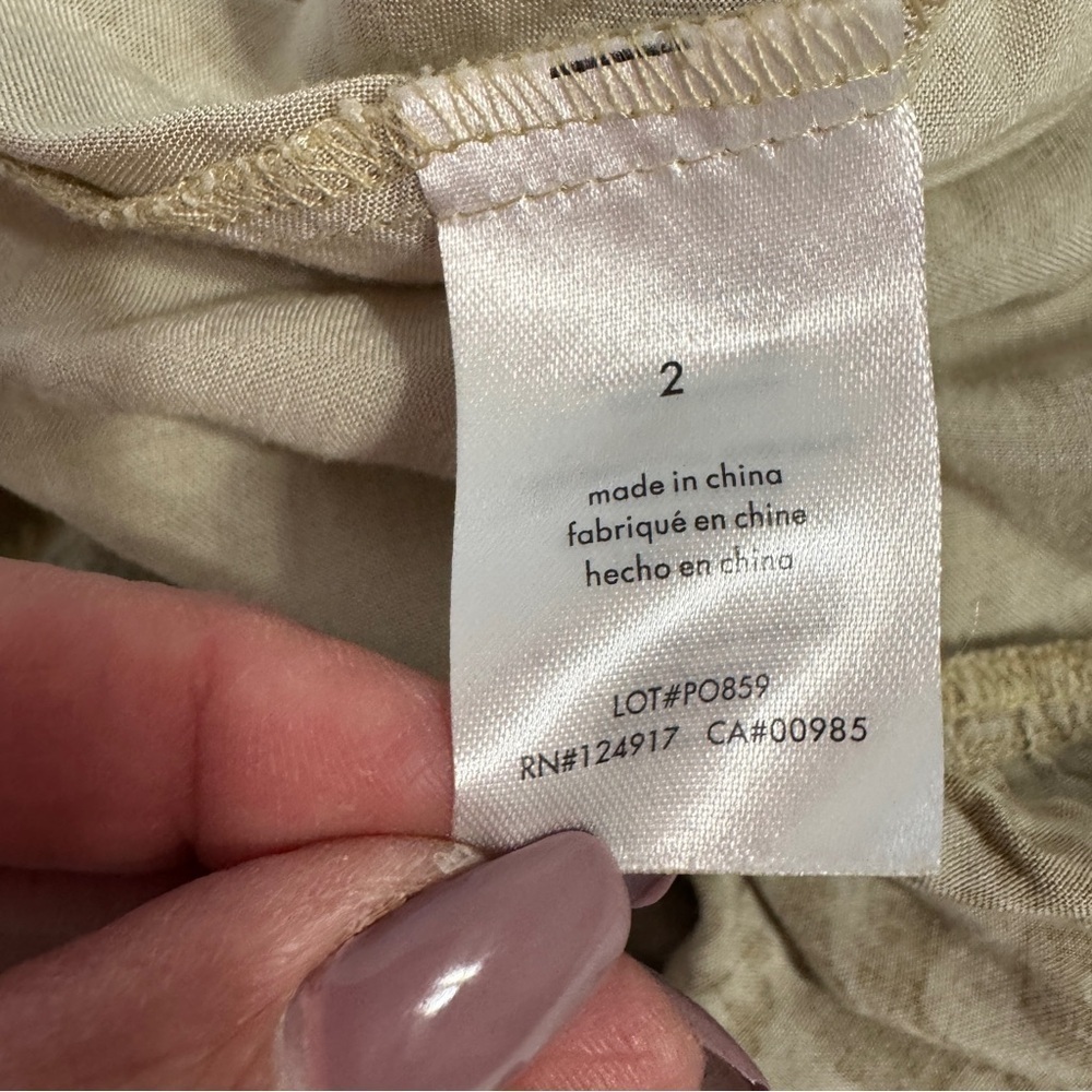 WeWoreWhat Beige Linen Blend Strapless Mini Dress Size 2 - Picture 9 of 15